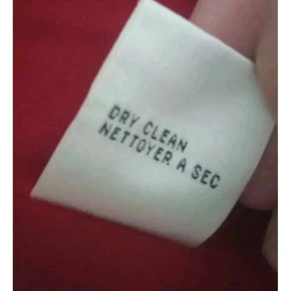 Talbots Wool Blend Red Lined Vest Black Silver Metallic Snowflakes Petite Medium - Picture 5 of 6